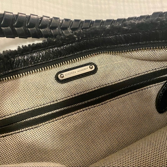 Rebecca‎ Minkoff Alexa Black Shearling Hobo Bag - Picture 6 of 8